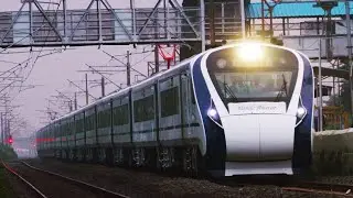 SOUTH WESTERN RAILWAY FIRST VANDE BHARAT EXPRESS 20608 ARRIVING SBC FOR FIRST COMMERCIAL RUN