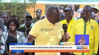 President William Ruto casts his vote in the UDA grassroots elections at Koilel Primary School