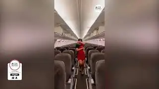 Viral Video: SpiceJet Air Hostess Dances to Kacha Badam Song in Empty Flight || CSK WORKS