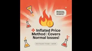Inflated Price Method | Cost Accounting | Junior Auditor & Audit Inspector Exam #psssb
