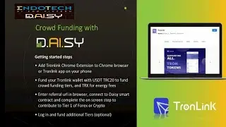 Daisy Use Decentralized Tron Wallet|How To Use Extensions Tron Wallet On your Mobile To Join Daisy.