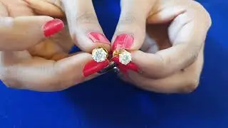 Moissanite Earrings created Moissanite Wholesale | Forever One Moissanite Amora Gem in 14k Gold