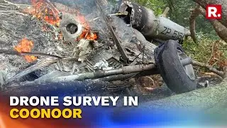 Drone Survey Conducted At IAF Helicopter Crash Site In Coonoor | Probe Into Mi-17V5 Helicopter Crash