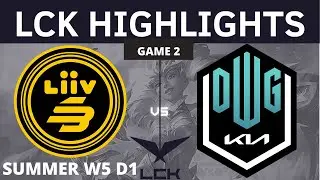 LSB vs. DK | Game 2 HIGHLIGHTS - W5 D1 | LCK Summer Split 2021 | LIIV SANDBOX VS DWG KIA
