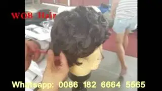 How to restyle the short machine made lace wig