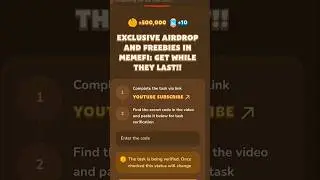 🤑Exclusive Airdrop And Freebies in MemeFi: Get While They Last!! #shorts #youtubeshorts