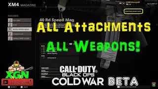 CoD Cold War Beta All Weapon Attachments unlocked showcase