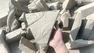 ASMR|| smokey dusty silver sand mud dry water crumbling 😋 oddlysatisfying 