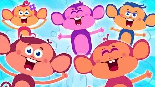 Five Little Monkeys 🐵 | Nursery Rhymes And Songs For Kids