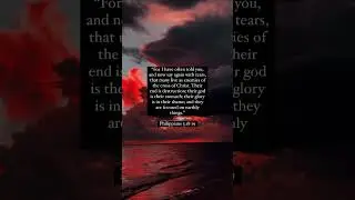 Self-indulgence. The enemies of the cross mind nothing but their sensual appetites. #biblestudy