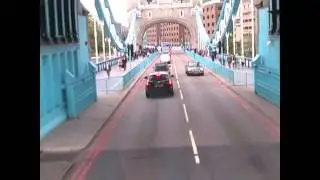 Crossing Tower Bridge on YJ11TVT - The Original London Tour