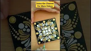 White And Gold Dotted Mandala👆Don't Forget To Watch Full Video#rangasobati #dotart #arttherapy #art
