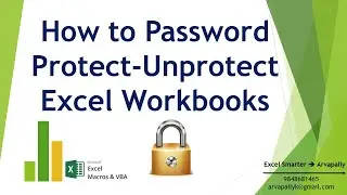 How to Protect Excel Workbook | How to Unprotect Excel workbook | Excel Password Read-only Setting