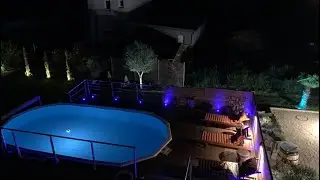 pose d'une piscine hors sol et d'une terrasse ....