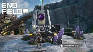 Place Electric Mining Rigs on the Amethyst Ore mining spot and power them up | Arknights Endfield