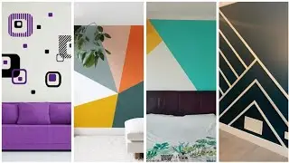 Geometric Wall Painting Designs Ideas | Geometric Accent Wall Paint | Wall Painting Design