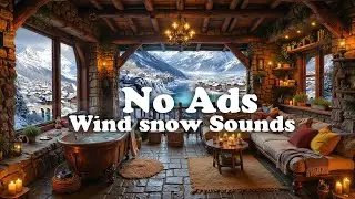 Relaxing 8-Hour Winter Hot Tub Soak with Snow & Wind Sounds (No Ads)