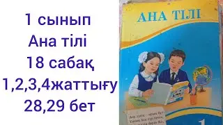 1 сынып Ана тілі 18 сабақ 1, 2, 3, 4 жаттығу 28,29 бет 