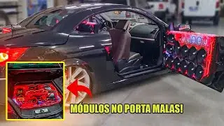 MEGANE da ROD&Atilde;O &Aacute;UDIO Com 6 Subwoofer ZETTA &Aacute;UDIO e Forro de Porta Com 12 6X9 SNAKE