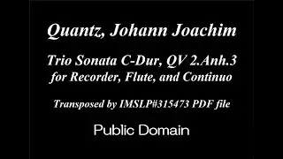 Quantz, J.J. _ Trio Sonate C-Dur, QV 2.Anh.3