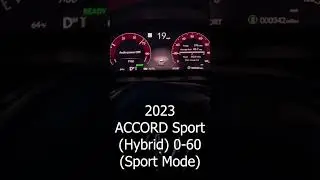 2023 Honda Accord EX and Hybrid 0-60 MPH Acceleration Comparison