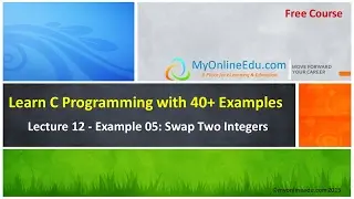 C Programming - Lecture 12 - Example 05: Swap Two Integers