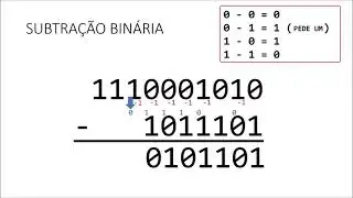 SISTEMAS DIGITAIS - Subtração com Binários (sem Complementos e Sinalização) - Exemplo Resolvido