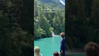 going to Geissbach falls by boat in Switzerland #travel