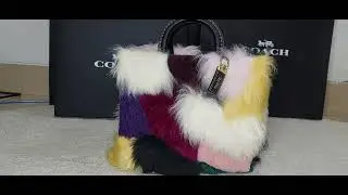 Coach rogue 20 with patchwork shearling