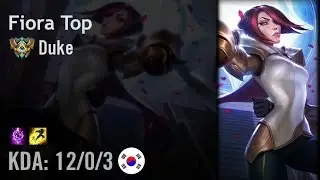 Fiora Top vs Fiora - Duke - KR Challenger Path 6.3