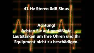 41 Hz Sinus Sound Test 0dB Stereo Beeper Wave Sound