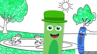 Green  trees grass frog  color crew magic