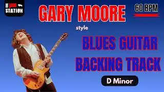 Gary Moore Hurting Blues Guitar Backing Track Jam in D Minor - 60 bpm