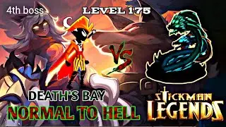 STICKMAN LEGENDS 4th BOSS (Hydra) | NORMAL TO HELL | DEATH'S BAY | 『GPV』