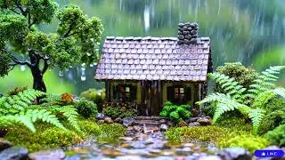 Miniature House Rain ASMR 🌧️ Cozy Tiny Home Rain Sounds | Relaxing Loop Ambience