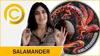 SALAMANDER Chronicles of Fire 2 Oz Silver Coin 10 Cedis Ghana 2024