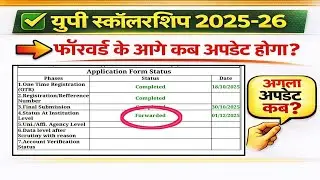 UP Scholarship 2025-26 | Institute Forwarded Ke Baad Ab Kab Update hoga? | UP Scolarship 