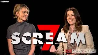SCREAM 7 interviews with Neve Campbell, Isabel May, director Kevin Williamson 4K
