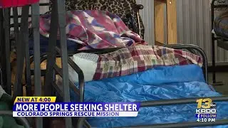 Colorado Springs Rescue Mission sees an influx of visitors during the season's first snowfall
