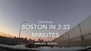 Winter drive of  Boston in 3 minutes