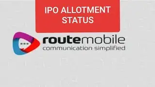 #routemobileipo  routemobile IPO Allotment Status | route mobile IPO status