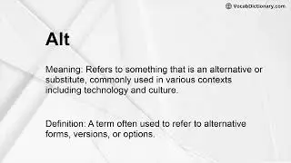 Alt Meaning