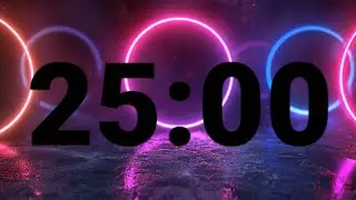 25 Minute Focus Timer ⏱️ | Retro EDM Synth Productivity