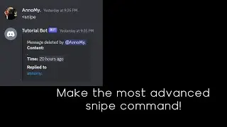 How to make snipe command in discord.py in | 2026 | Python | AnnoMy