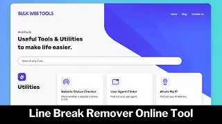 Remove Line Breaks Online Tool | Online Web Tools | bulkwebtools.io