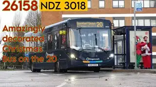 Christmas Bus + recently re-regged! ADL Enviro 200MMC 26158 on the 20