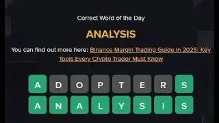 How to play Binance Word of the Day Answer Today 29 July 2025 8 Letters Game Guide trick WOTD Reward