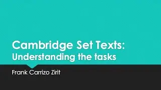Cambridge Set Texts: Explanation and how to get feedback