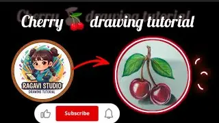 From basic circles to juicy fruit: 3 steps to better cherry ✨🍒#drawingtutorial #cherry #art 