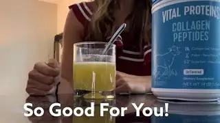 Drink Vital Proteins Unflavored Collagen Peptides The Easy Way! Anti-Aging Must Have!